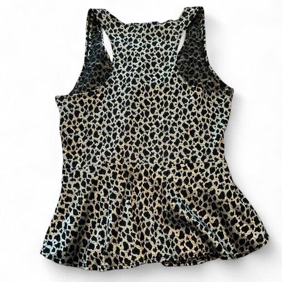 Papaya Leopard Print Peplum going out top size Medium Y2K - Picture 2 of 3